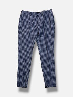 Paul Smith Men's Blue Plaid Wool Suit Dress Pants Size 46R